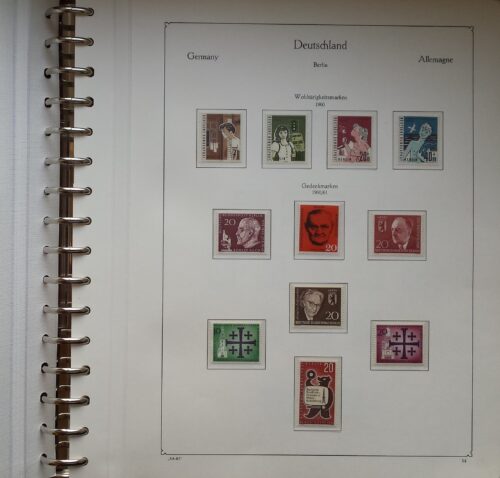 Vakarų Berlyno 1960-1976 metų pašto ženklų kolekcija KABE albume