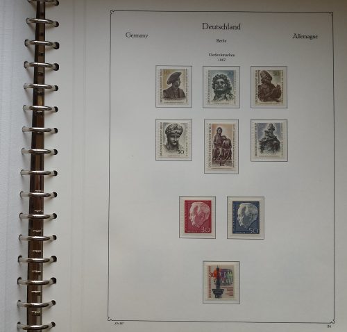Vakarų Berlyno 1960-1976 metų pašto ženklų kolekcija KABE albume