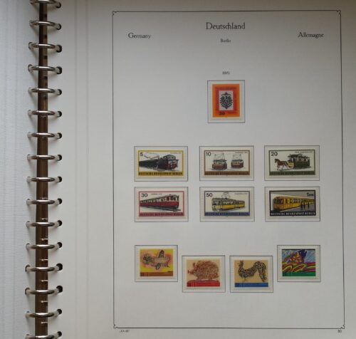 Vakarų Berlyno 1960-1976 metų pašto ženklų kolekcija KABE albume