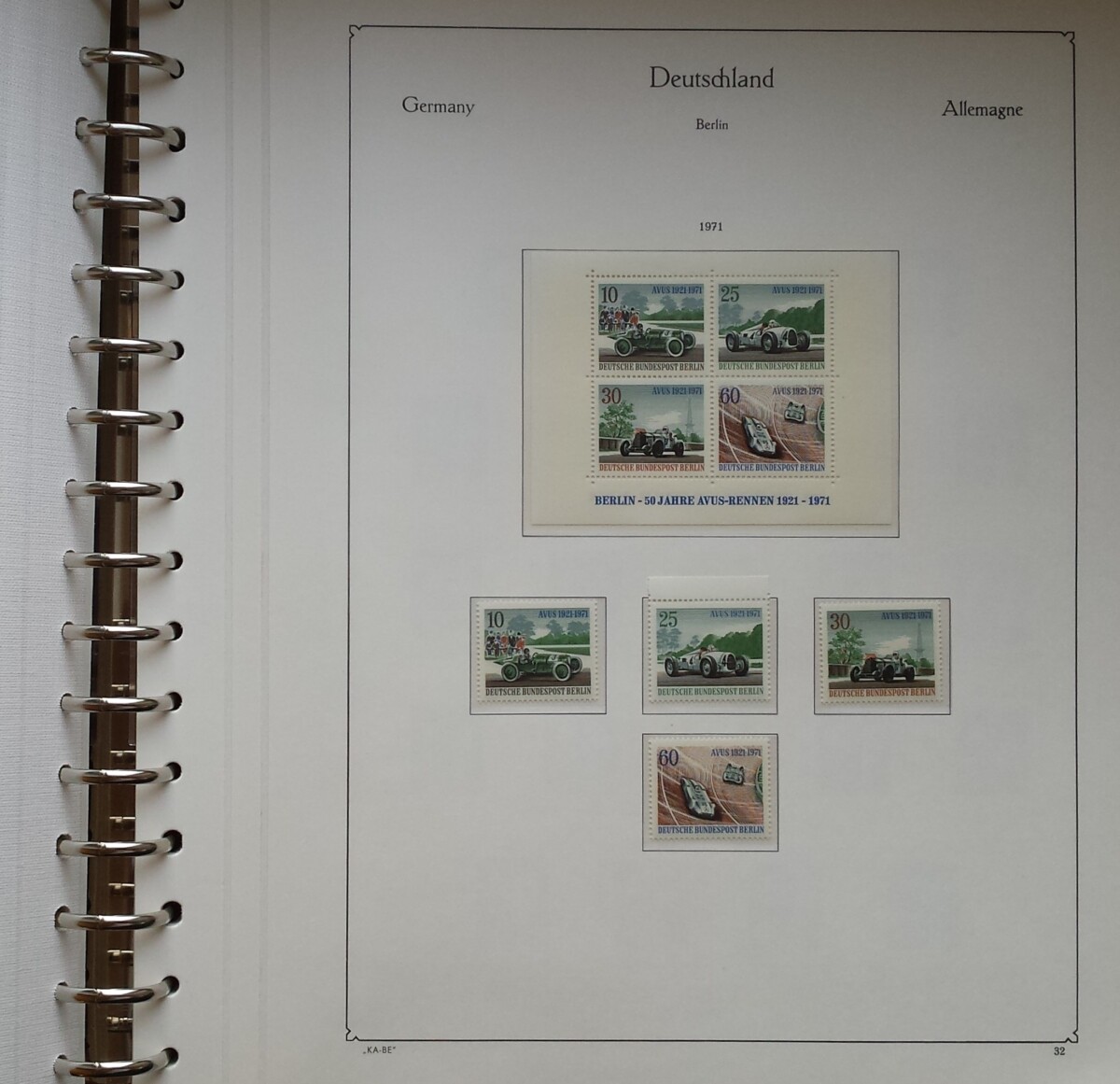 Vakarų Berlyno 1960-1976 metų pašto ženklų kolekcija KABE albume
