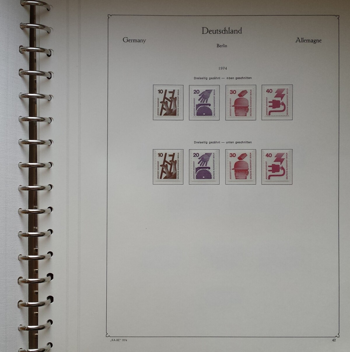 Vakarų Berlyno 1960-1976 metų pašto ženklų kolekcija KABE albume