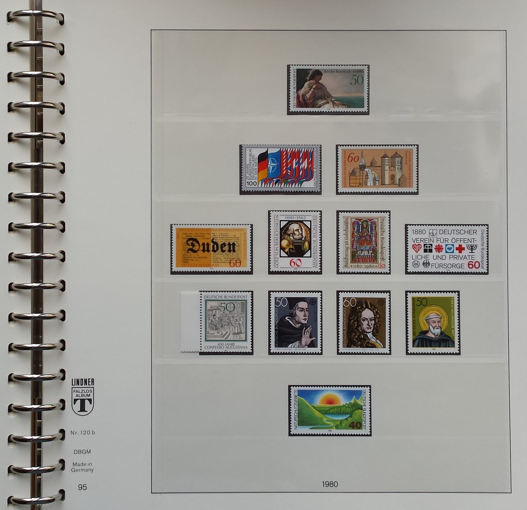 Vokietijos (VFR) 1972-1983 metų pašto ženklų kolekcija Lindner albume (MNH**) Vokietijos (VFR) 1972-1983 metų pašto ženklų kolekcija Lindner albume (MNH**)