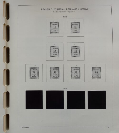 SCHAUBEK albumas Lietuvos pašto ženklams (1918-1940 ir 1990-2009)