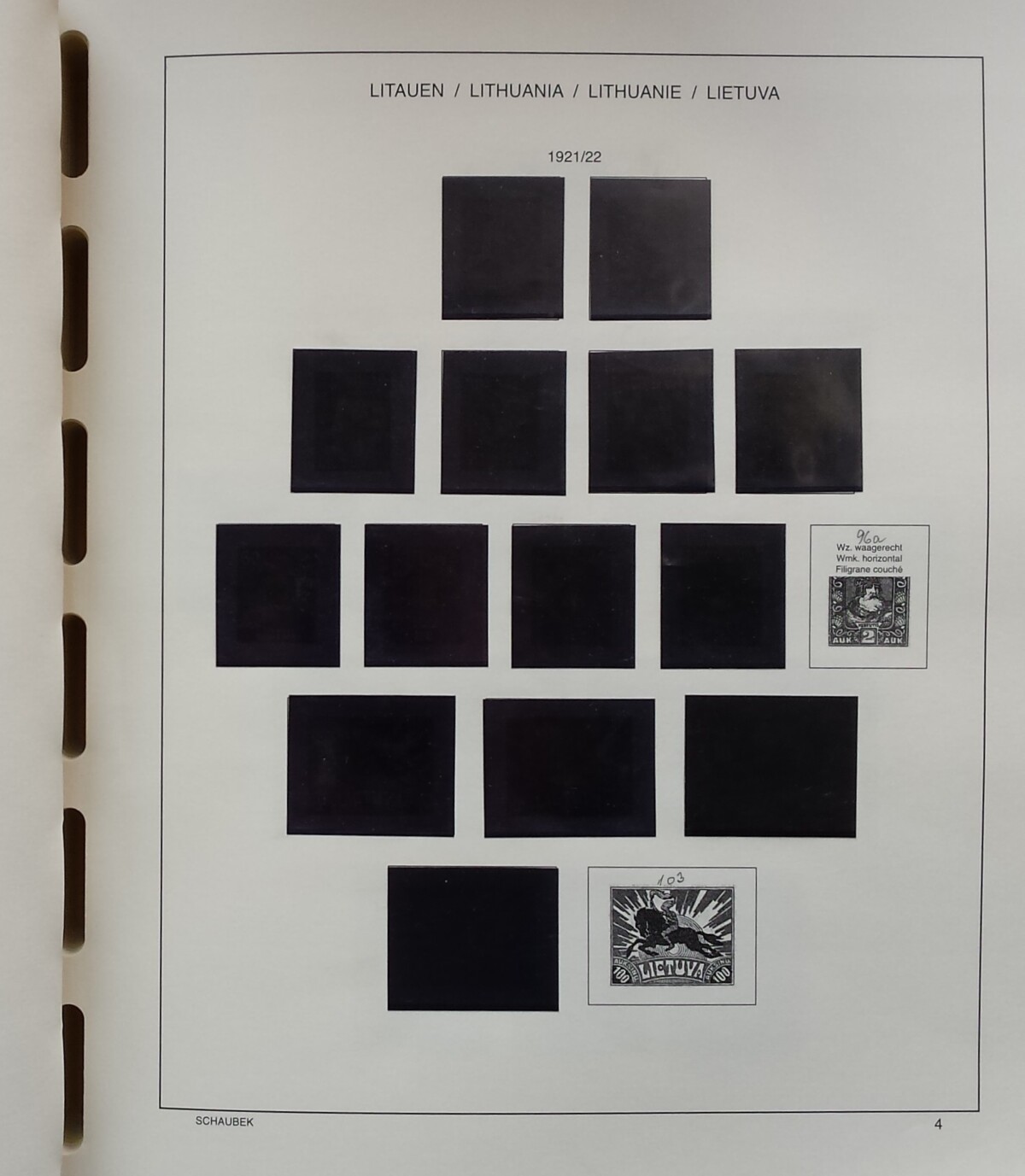 SCHAUBEK albumas Lietuvos pašto ženklams (1918-1940 ir 1990-2009)