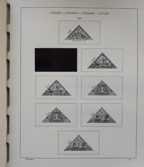 SCHAUBEK albumas Lietuvos pašto ženklams (1918-1940 ir 1990-2009)