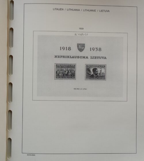 SCHAUBEK albumas Lietuvos pašto ženklams (1918-1940 ir 1990-2009)
