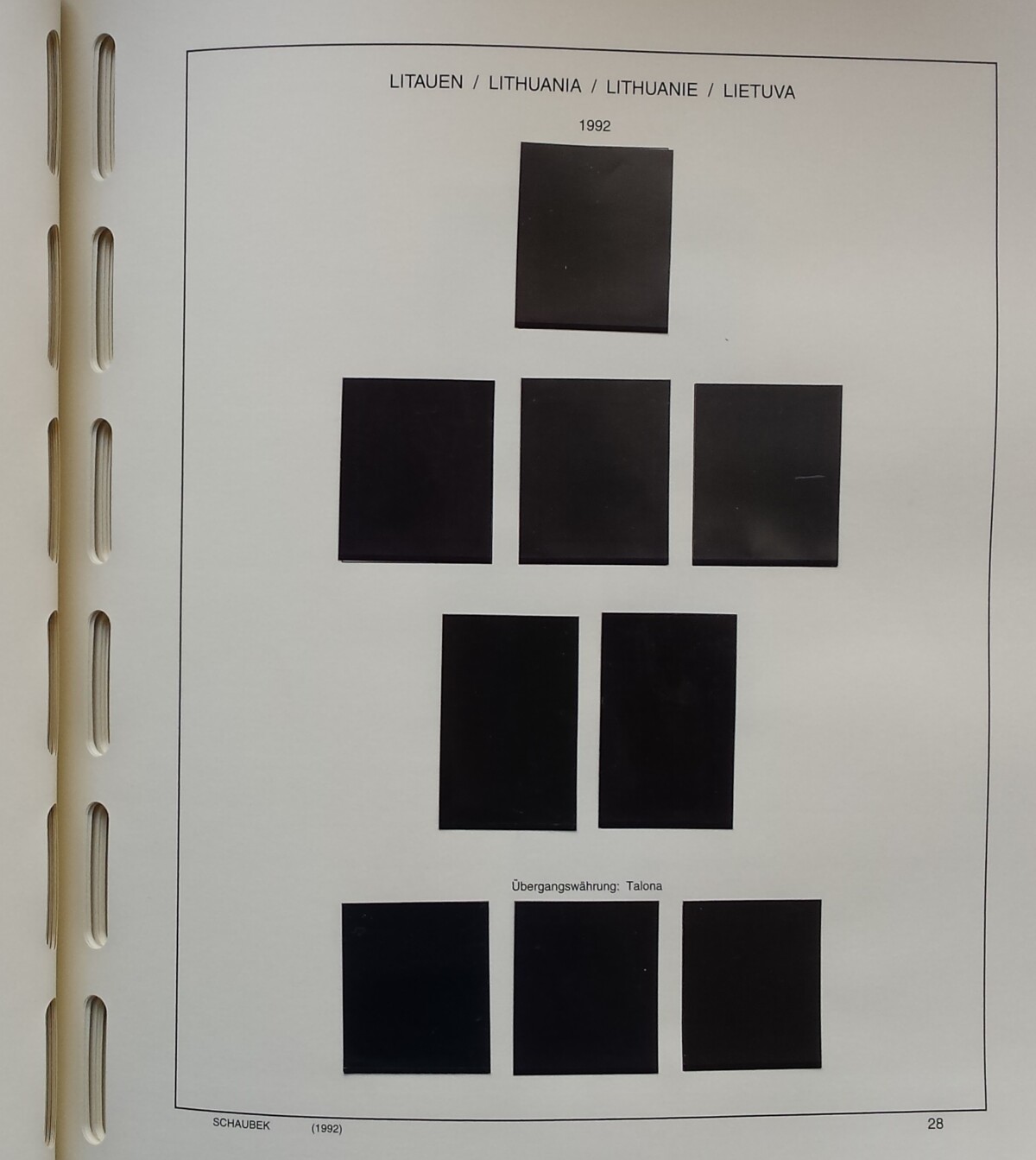 SCHAUBEK albumas Lietuvos pašto ženklams (1918-1940 ir 1990-2009)