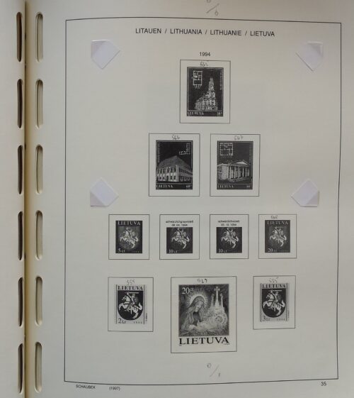 SCHAUBEK albumas Lietuvos pašto ženklams (1918-1940 ir 1990-2009)