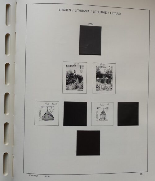 SCHAUBEK albumas Lietuvos pašto ženklams (1918-1940 ir 1990-2009)