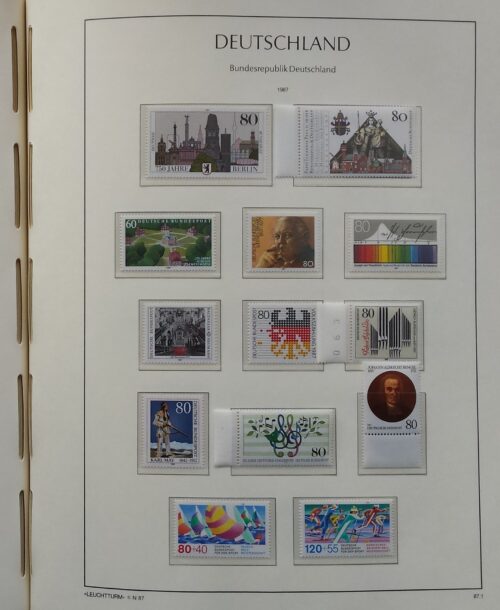 Vokietijos (VFR) 1978-1989 metų pašto ženklų kolekcija LEUCHTTURM albume