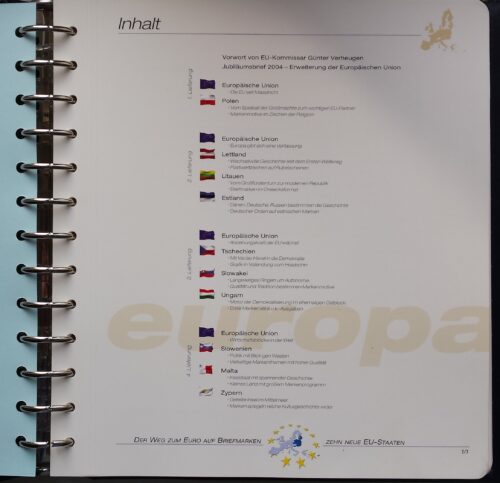 Teminė kolekcija "Euro kelias pašto ženkluose" (tame tarpe ir Lietuvos)