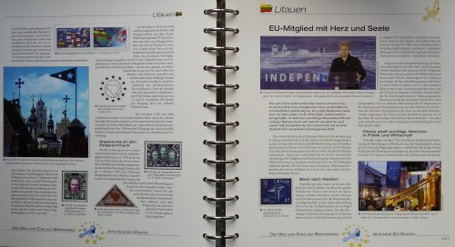 Teminė kolekcija "Euro kelias pašto ženkluose" (tame tarpe ir Lietuvos)