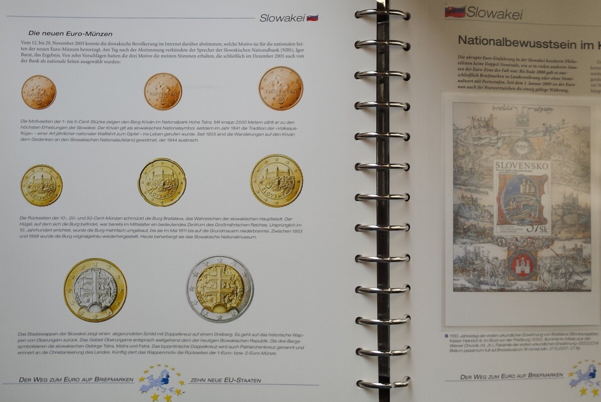 Teminė kolekcija "Euro kelias pašto ženkluose" (tame tarpe ir Lietuvos)
