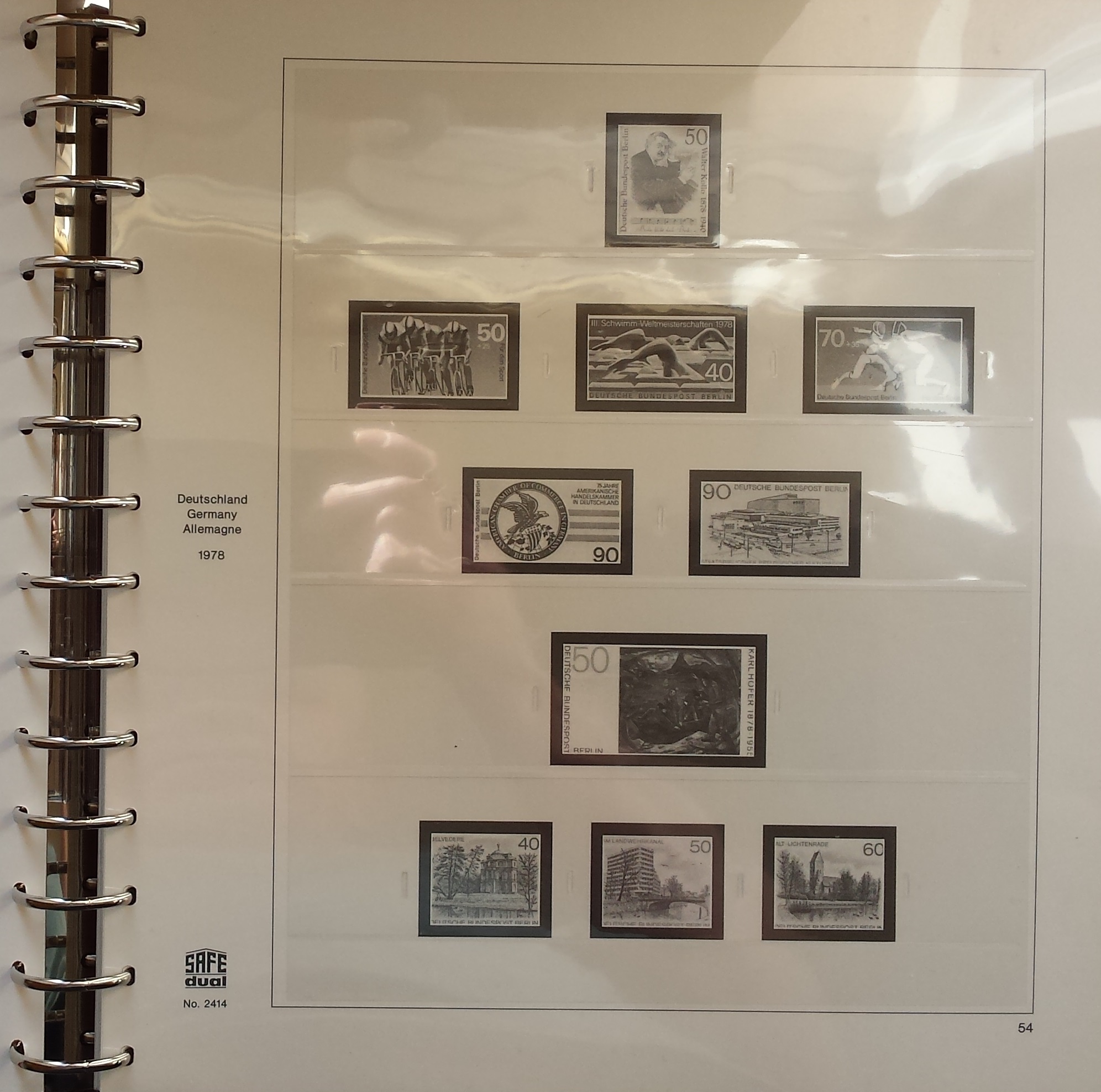 SAFE albumas Vakarų Berlyno 1978-1990 m. pašto ženklų kolekcijai SAFE albumas Vakarų Berlyno 1978-1990 m. pašto ženklų kolekcijai