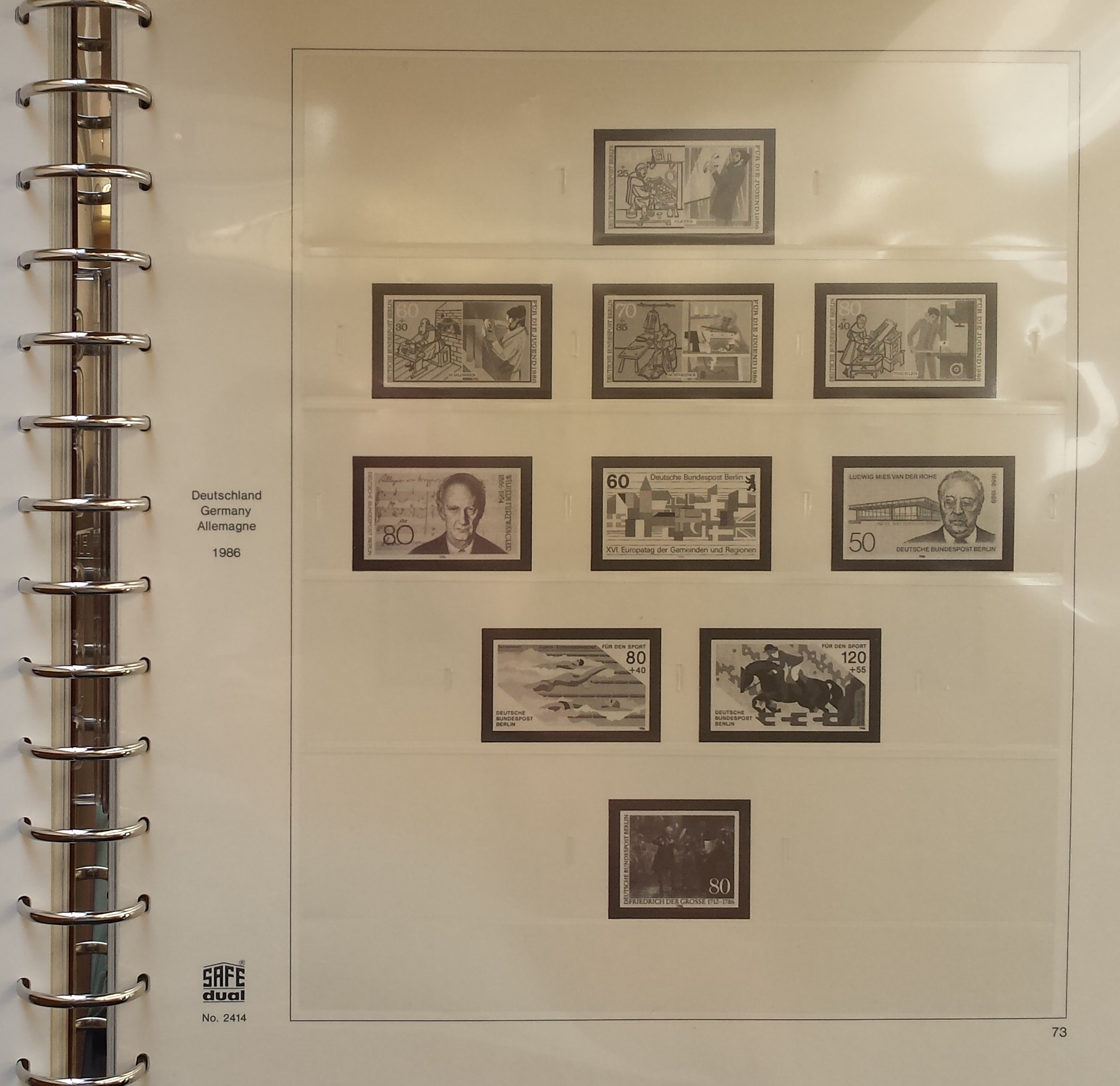 SAFE albumas Vakarų Berlyno 1978-1990 m. pašto ženklų kolekcijai SAFE albumas Vakarų Berlyno 1978-1990 m. pašto ženklų kolekcijai