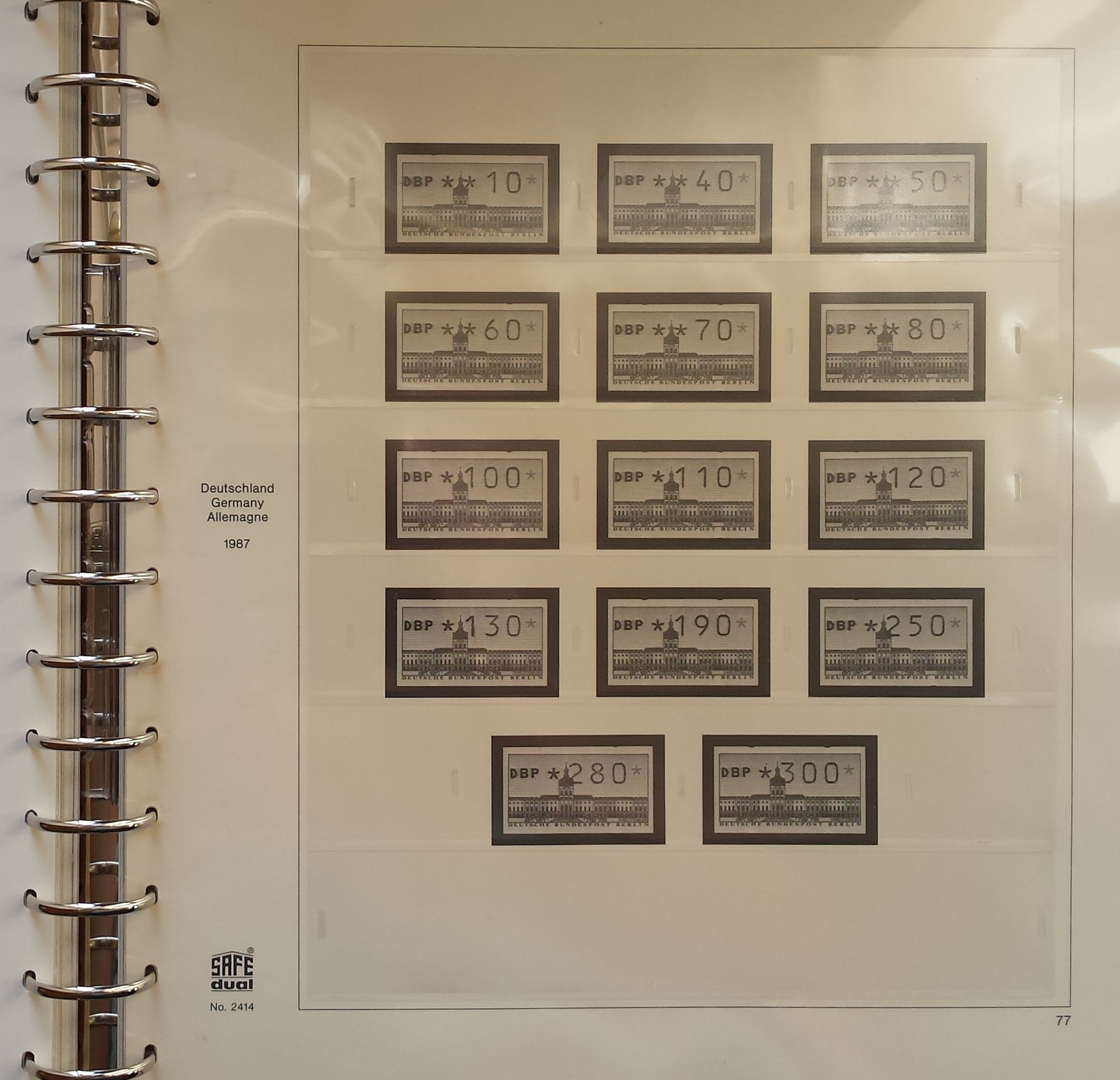 SAFE albumas Vakarų Berlyno 1978-1990 m. pašto ženklų kolekcijai SAFE albumas Vakarų Berlyno 1978-1990 m. pašto ženklų kolekcijai