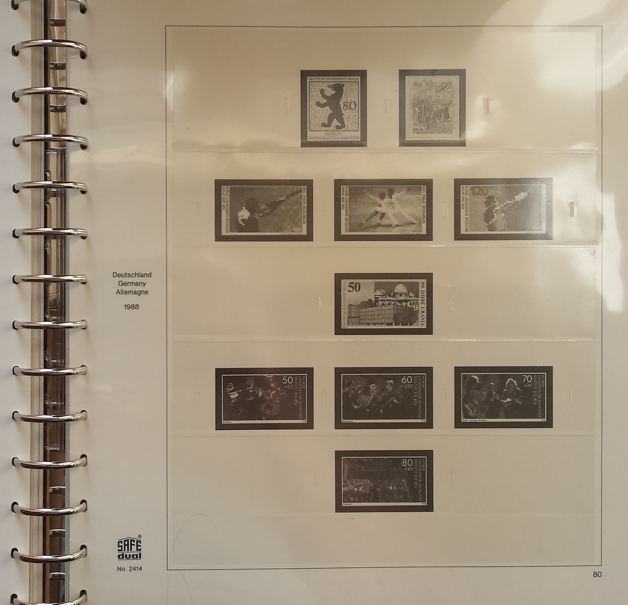 SAFE albumas Vakarų Berlyno 1978-1990 m. pašto ženklų kolekcijai SAFE albumas Vakarų Berlyno 1978-1990 m. pašto ženklų kolekcijai