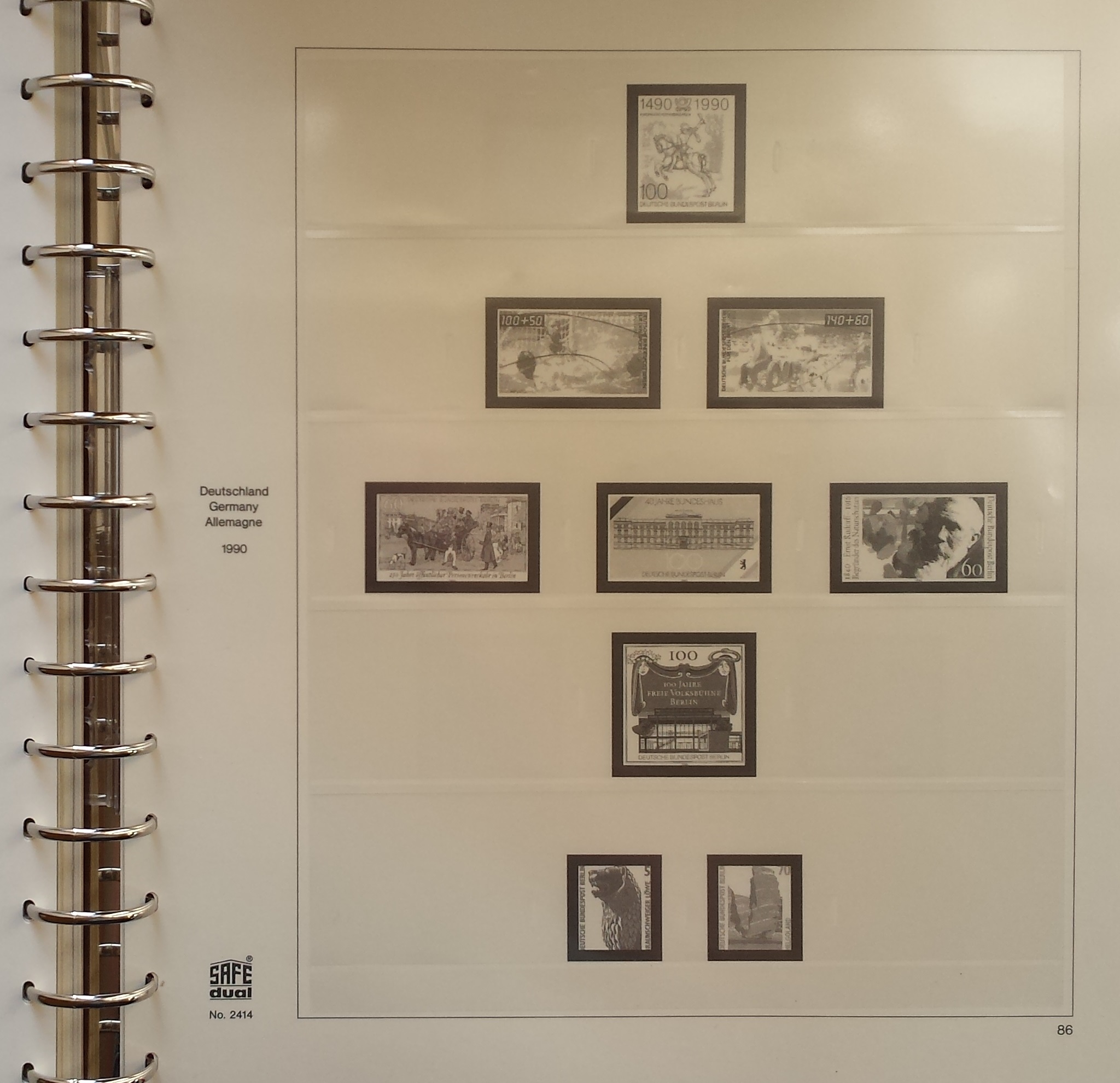 SAFE albumas Vakarų Berlyno 1978-1990 m. pašto ženklų kolekcijai SAFE albumas Vakarų Berlyno 1978-1990 m. pašto ženklų kolekcijai