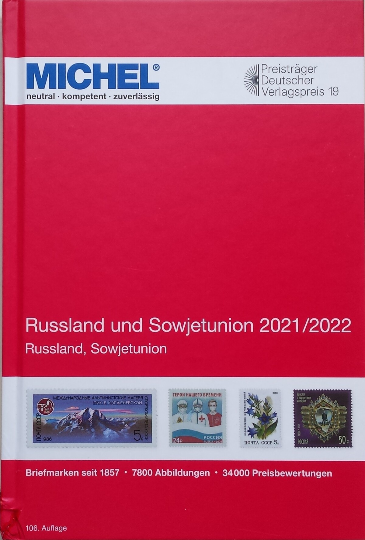 Rusijos ir Sovietų Sąjungos 2021/2022 metų pašto ženklų katalogas MICHEL