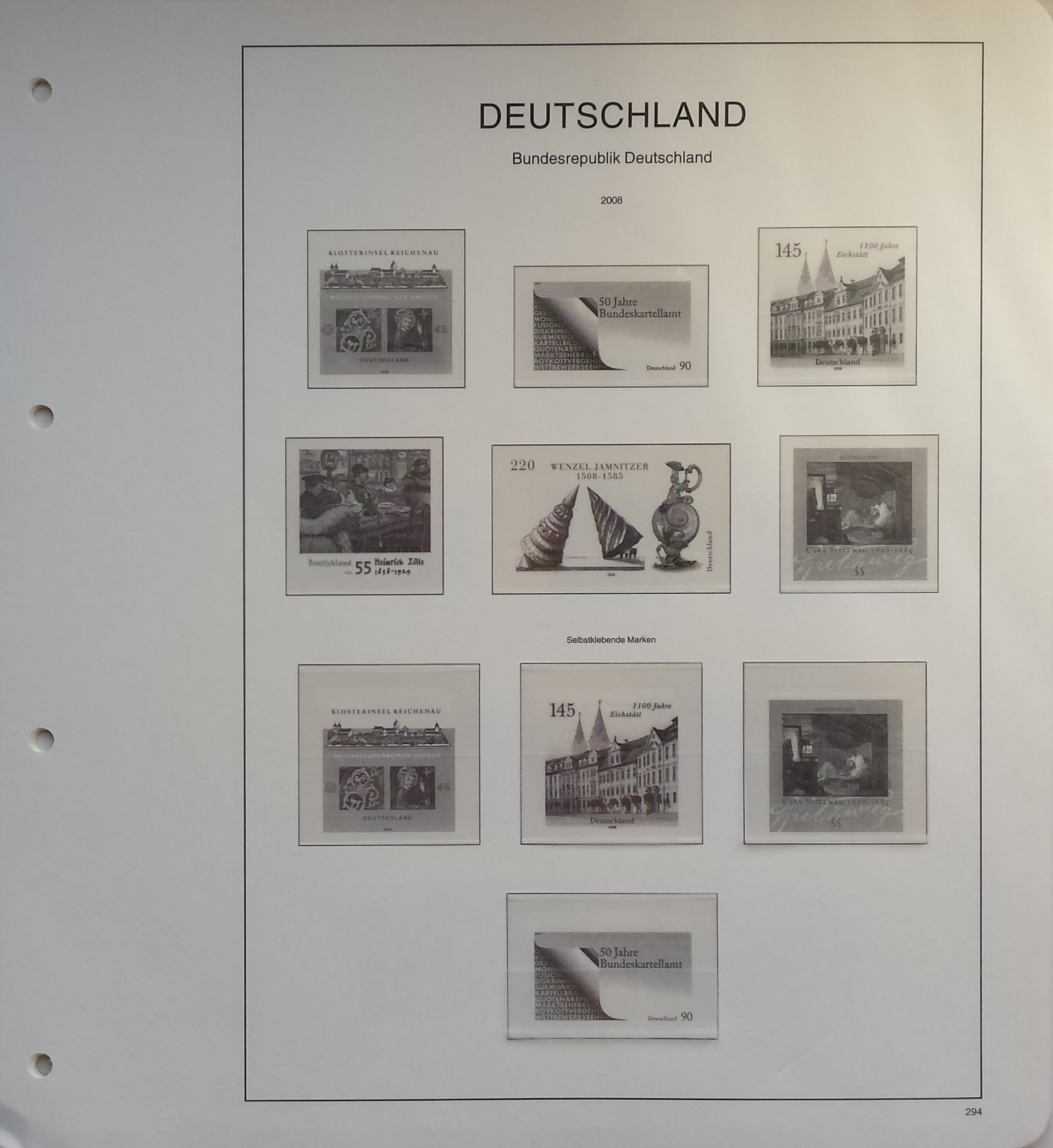 Vokietijos Federacinė Respublika (VFR), 2007-2008 m. iliustruoti albumo lapai Vokietijos Federacinė Respublika (VFR), 2007-2008 m. iliustruoti albumo lapai