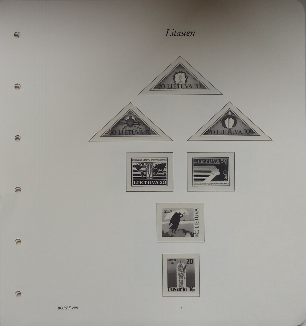 Lietuva, 1991, 1995-1996 m. iliustruoti albumo lapai BOREK