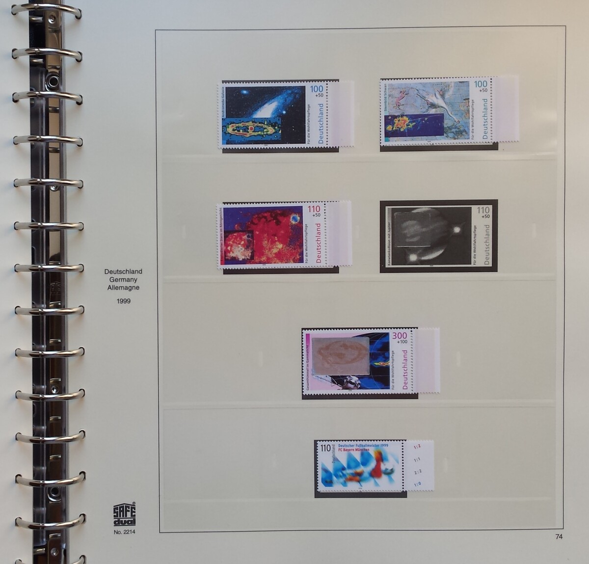 Vokietijos (VFR) 1998-2000 metų pašto ženklų kolekcija SAFE albume MNH**