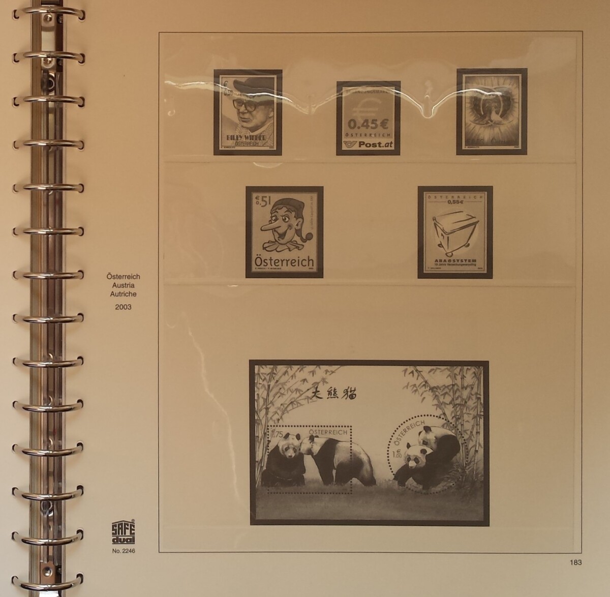 Albumas SAFE 1998-2004 m. Austrijos pašto ženklams