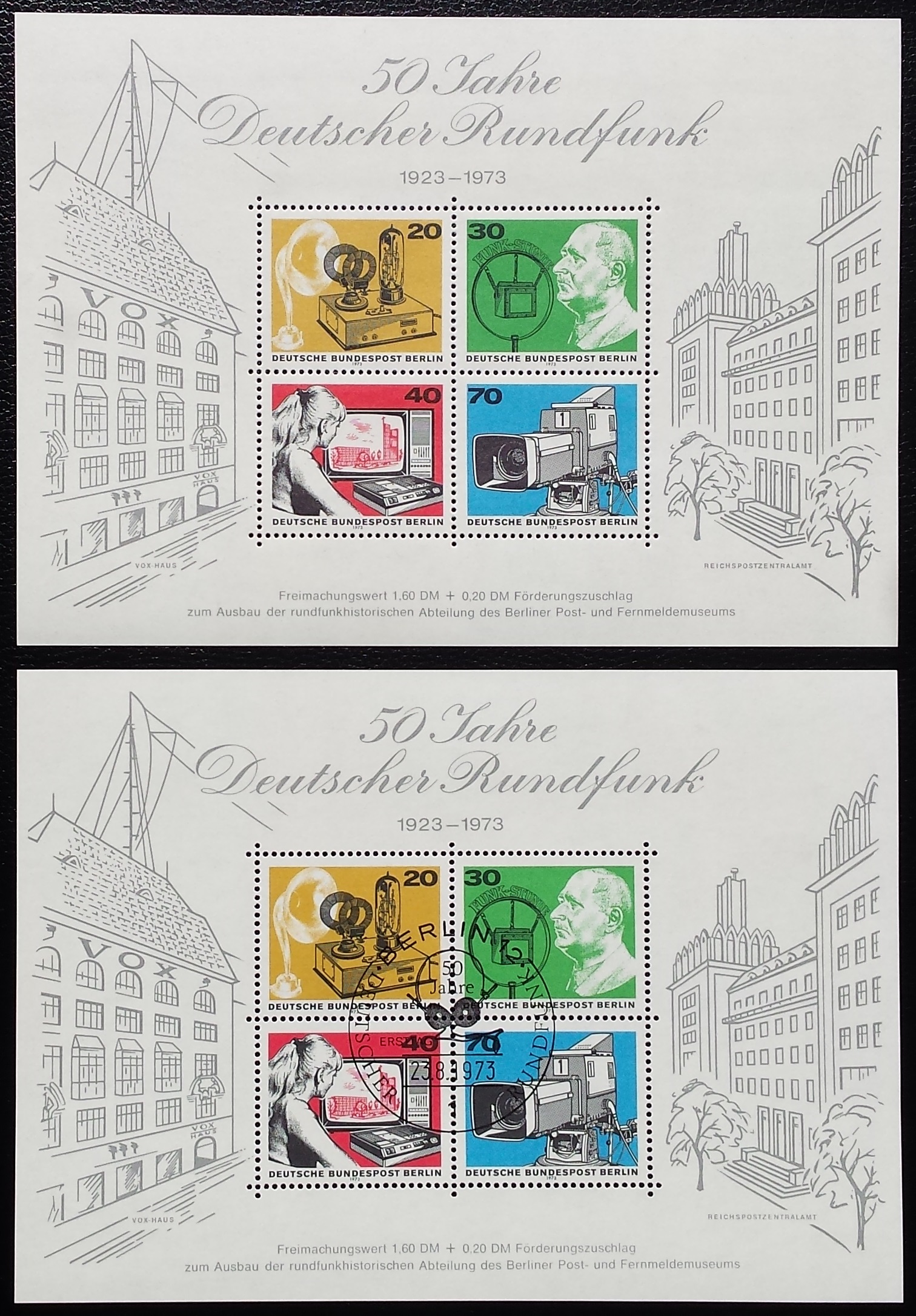 Vokietija, Vakarų Berlynas. Blokas Nr. 4 MiNr 455-458 MNH**