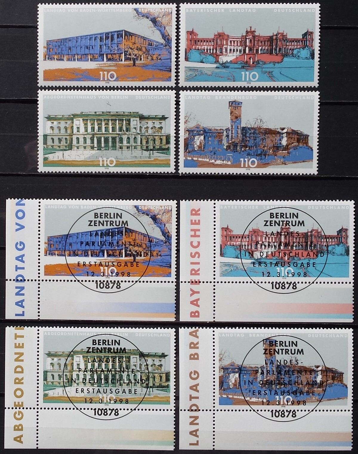 Vokietija, pilna serija, MiNr 1974-1977 MNH**/Used (O)