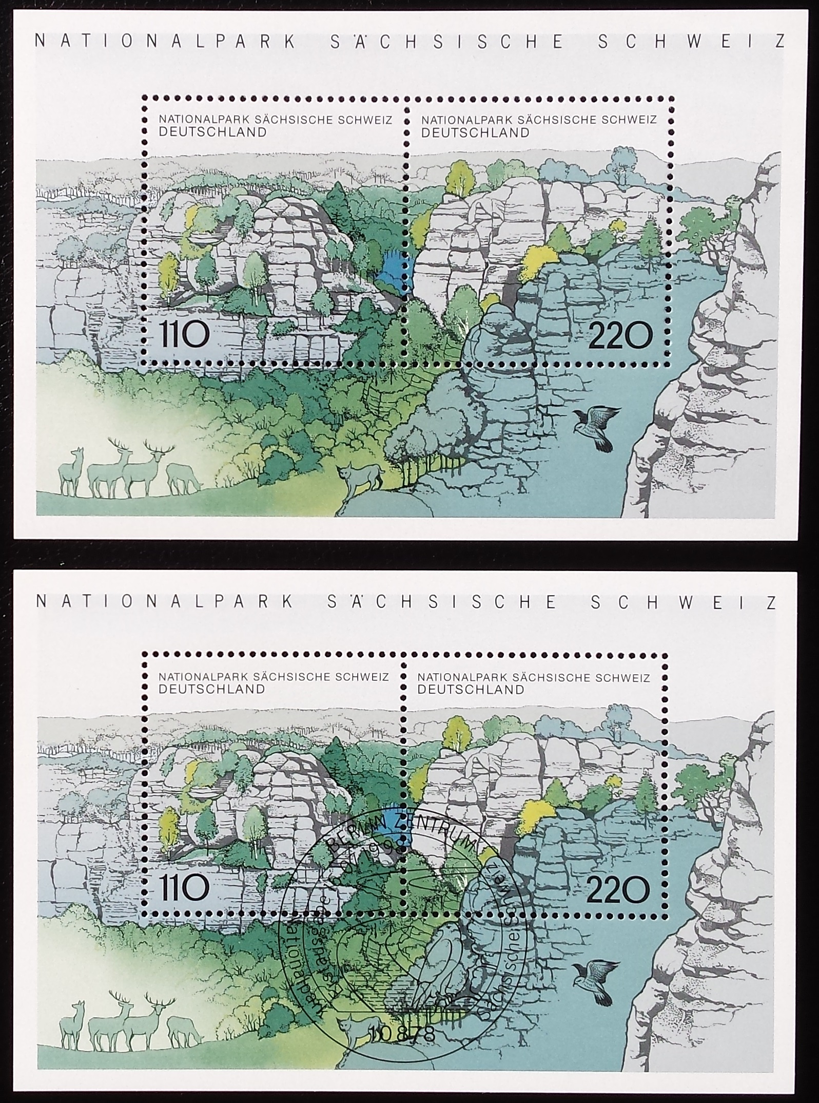 Vokietija. Blokas Nr. 44, MiNr 1997-1998 MNH**/Used (O)