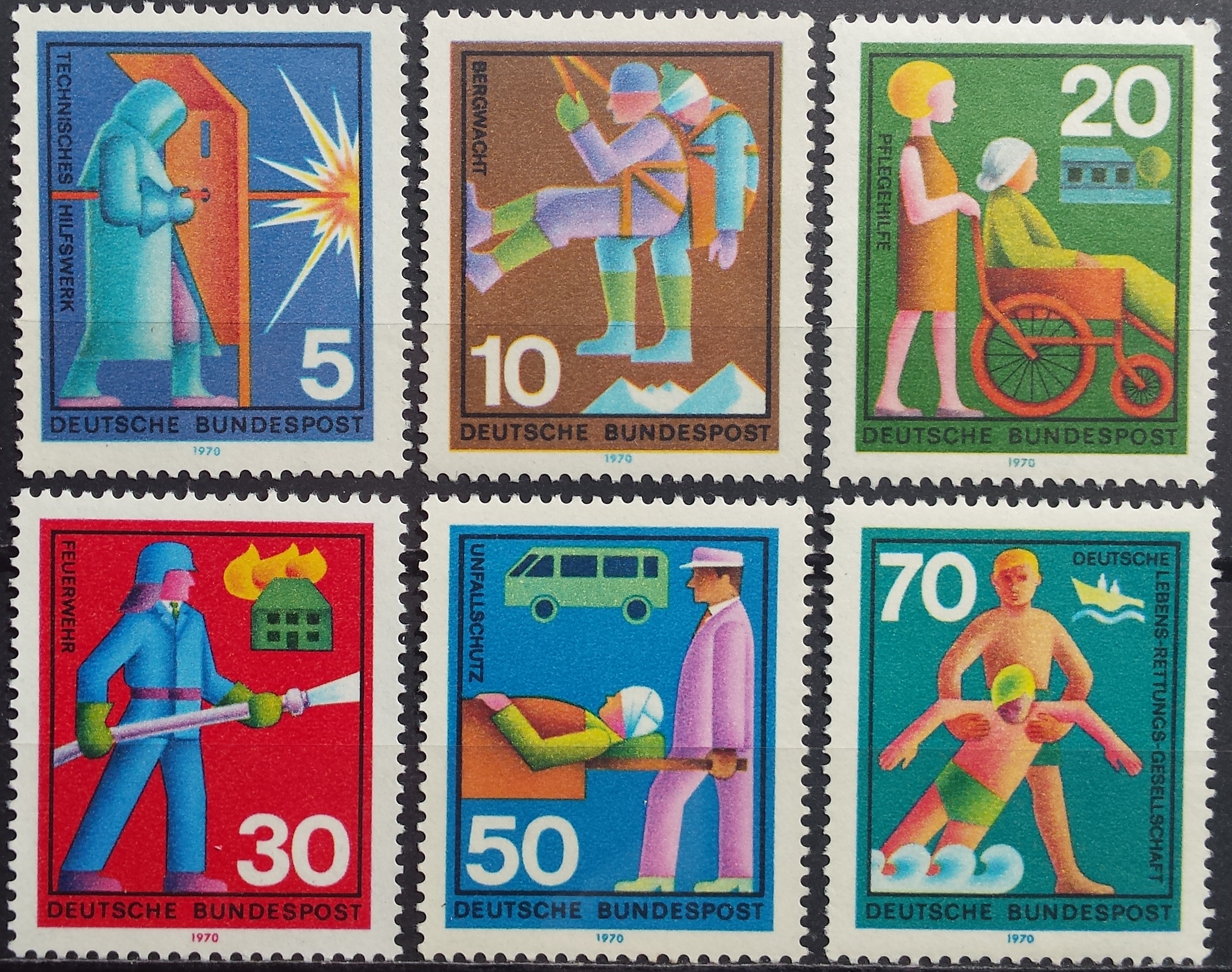 Vokietija, pilna serija, MiNr 629-634 MNH**