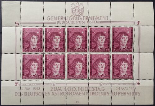Vokietijos Reichas, Lenkijos okupacija, pilnas lapas, 10 vnt. MiNr 104 MNH**