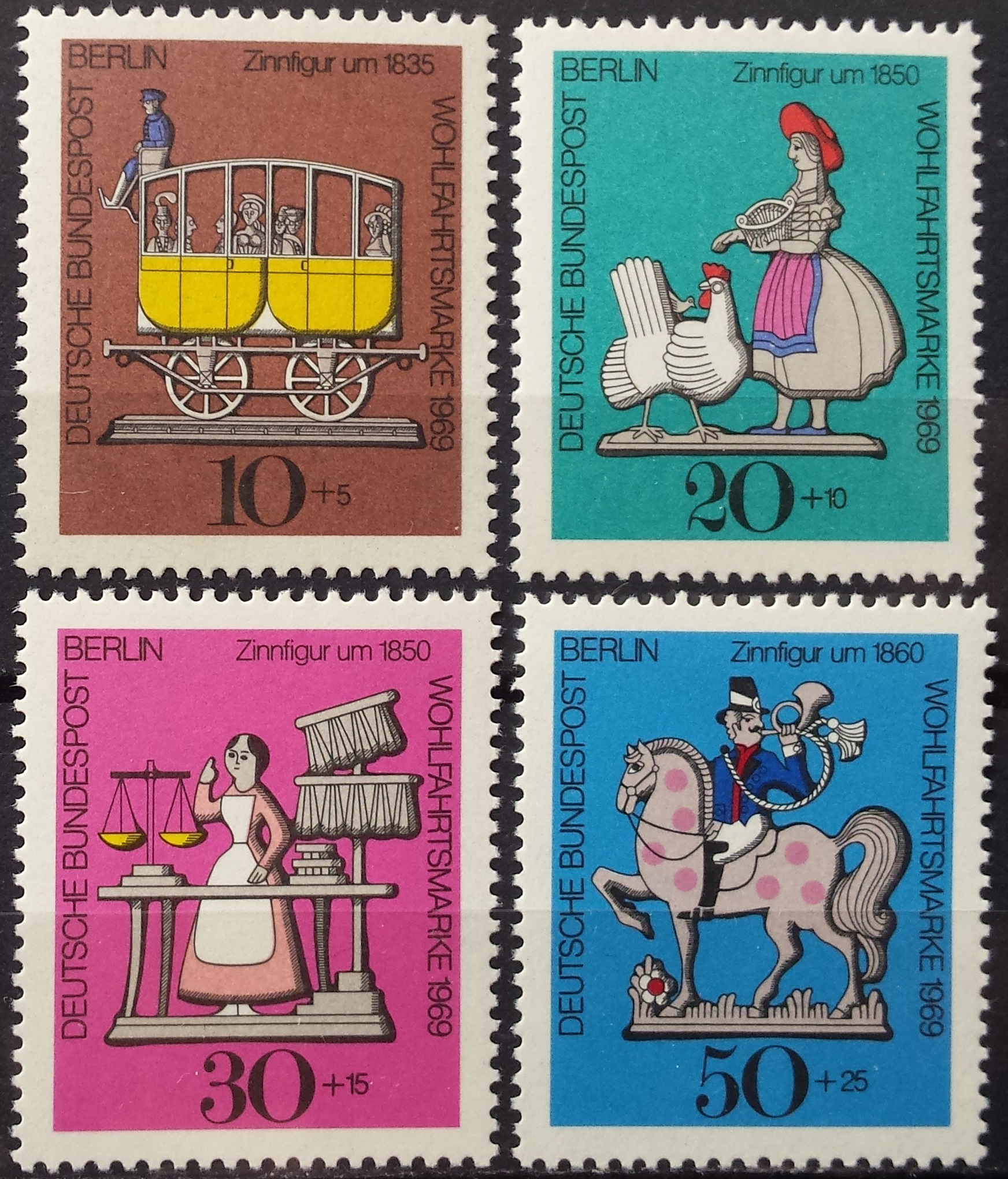 okietija, Vakarų Berlynas, pilna serija MiNr 348-351 MNH**