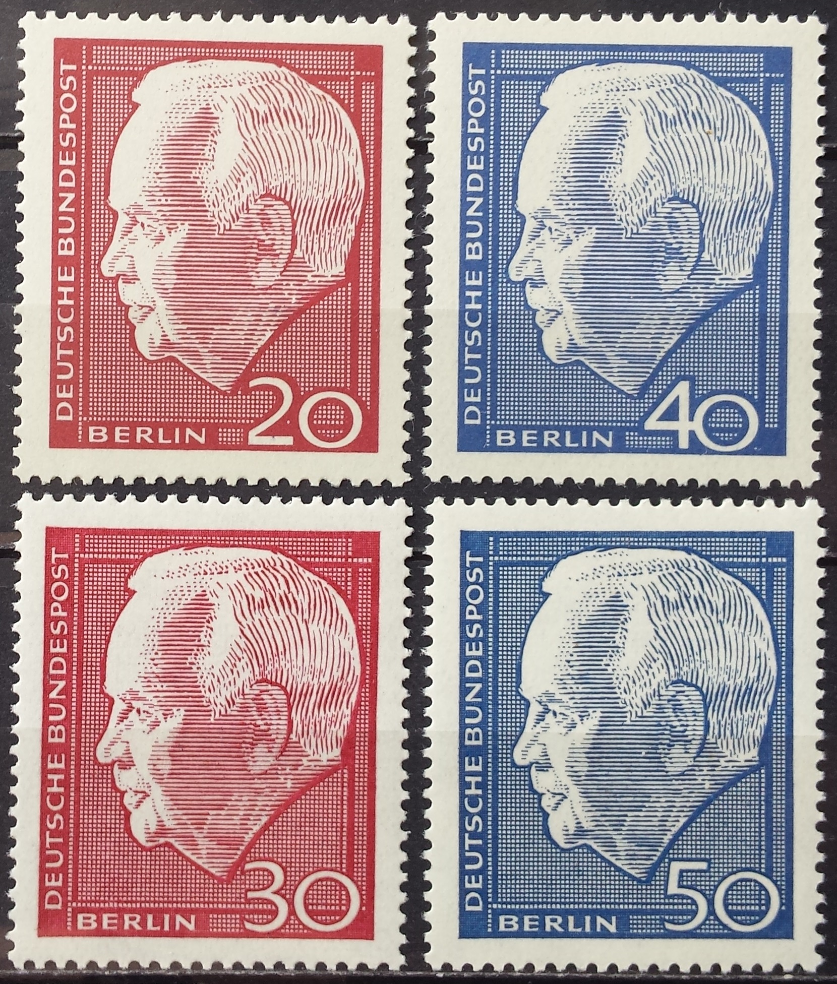 Vokietija, Vakarų Berlynas, dvi serijos MiNr 234-235 ir 314-315 MNH**