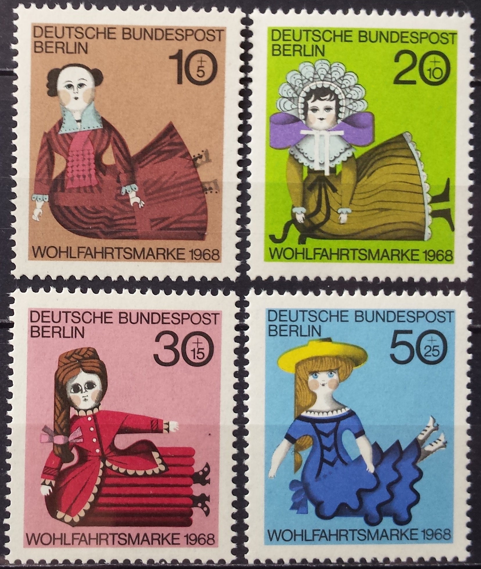 Vokietija, Vakarų Berlynas, pilna serija MiNr 322-325 MNH**