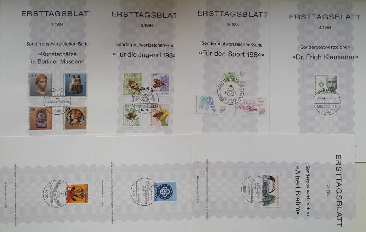 Vokietijos ir Vakarų Berlyno ETB 1982-1993 metų, virš 180vnt