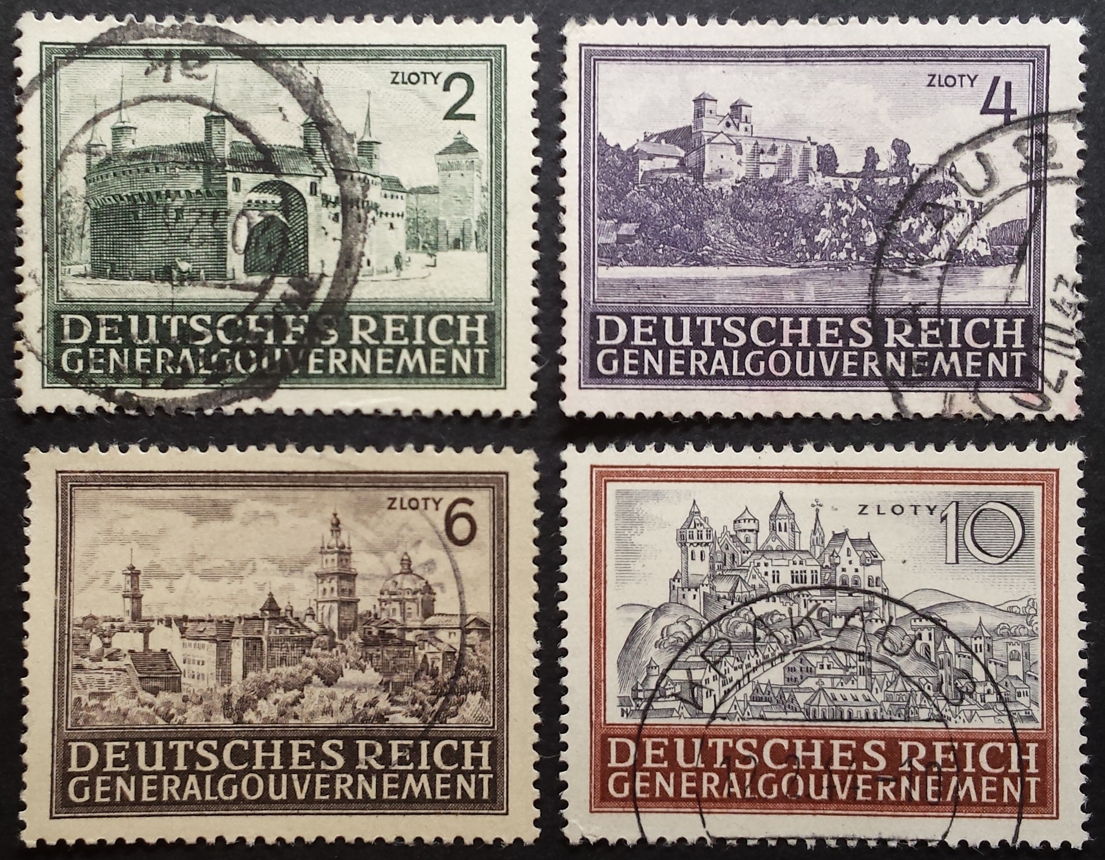 Vokietijos Reichas, Lenkijos okupacija, pilna serija, MiNr 113-116 Used (O)