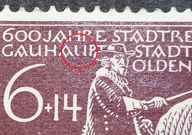 Vokietijos Reichas, MiNr 907 MH* ("abartinis")