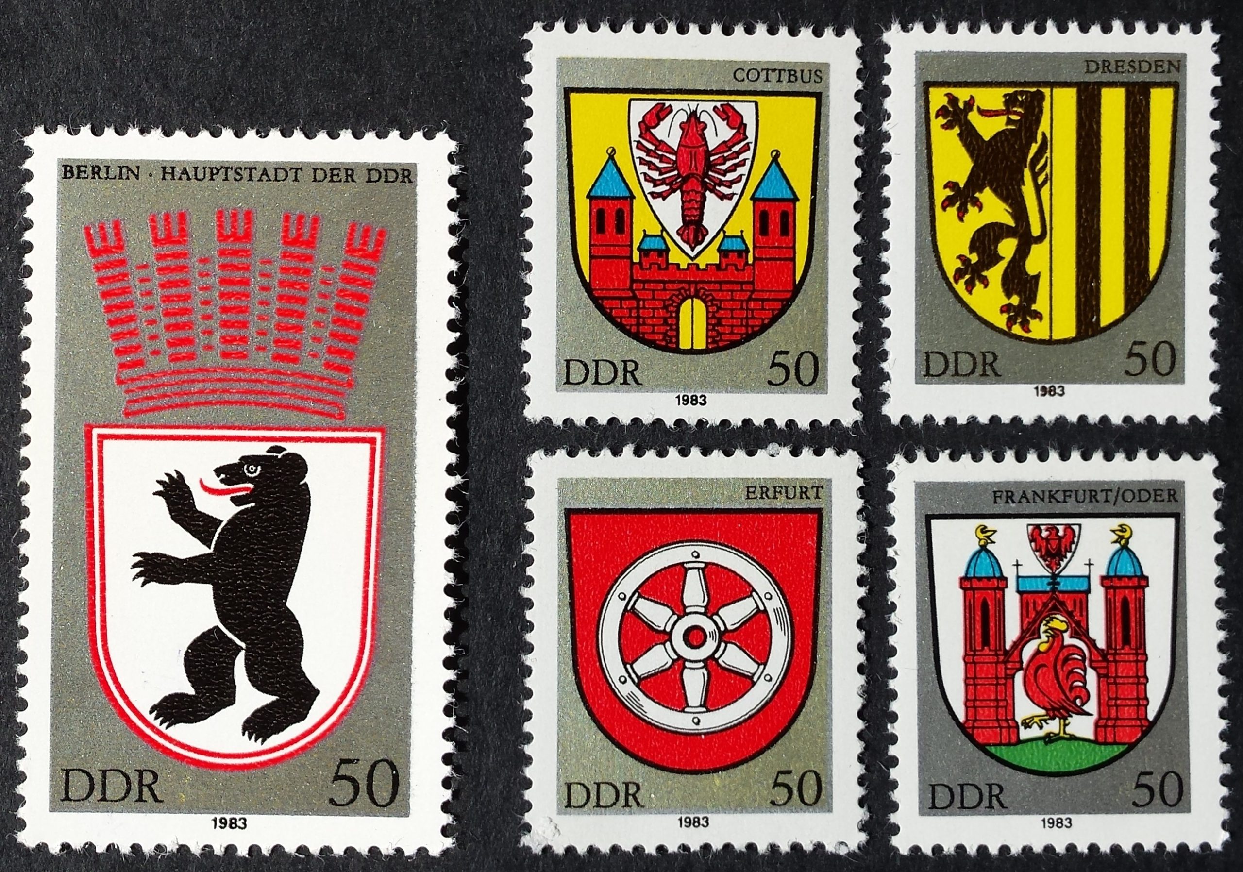 Vokietijos Demokratinė Respublika (VDR), pilna serija MiNr 2817-2821 MNH**