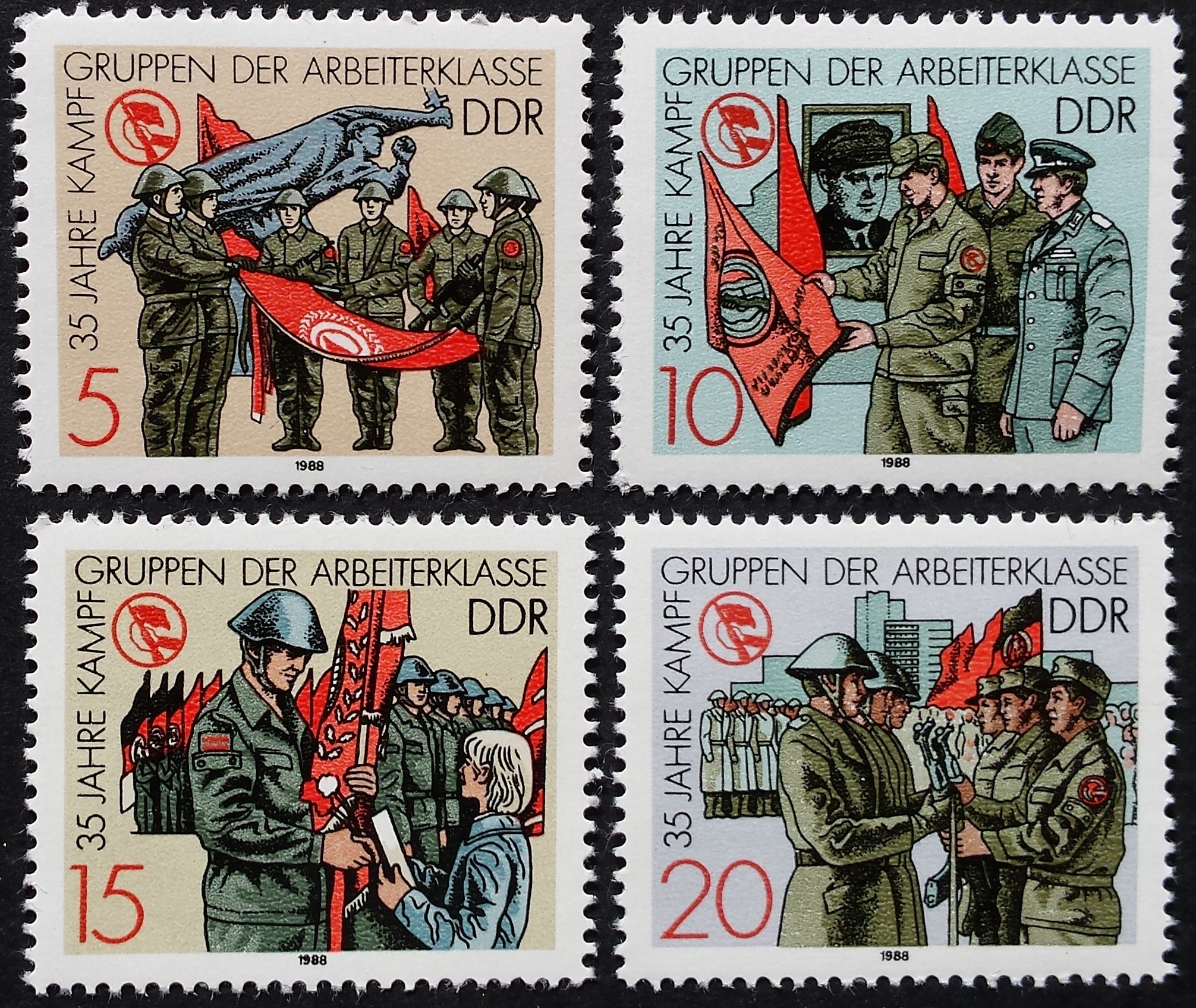 Vokietijos Demokratinė Respublika (VDR), pilna serija, MiNr 3177-3180 MNH**