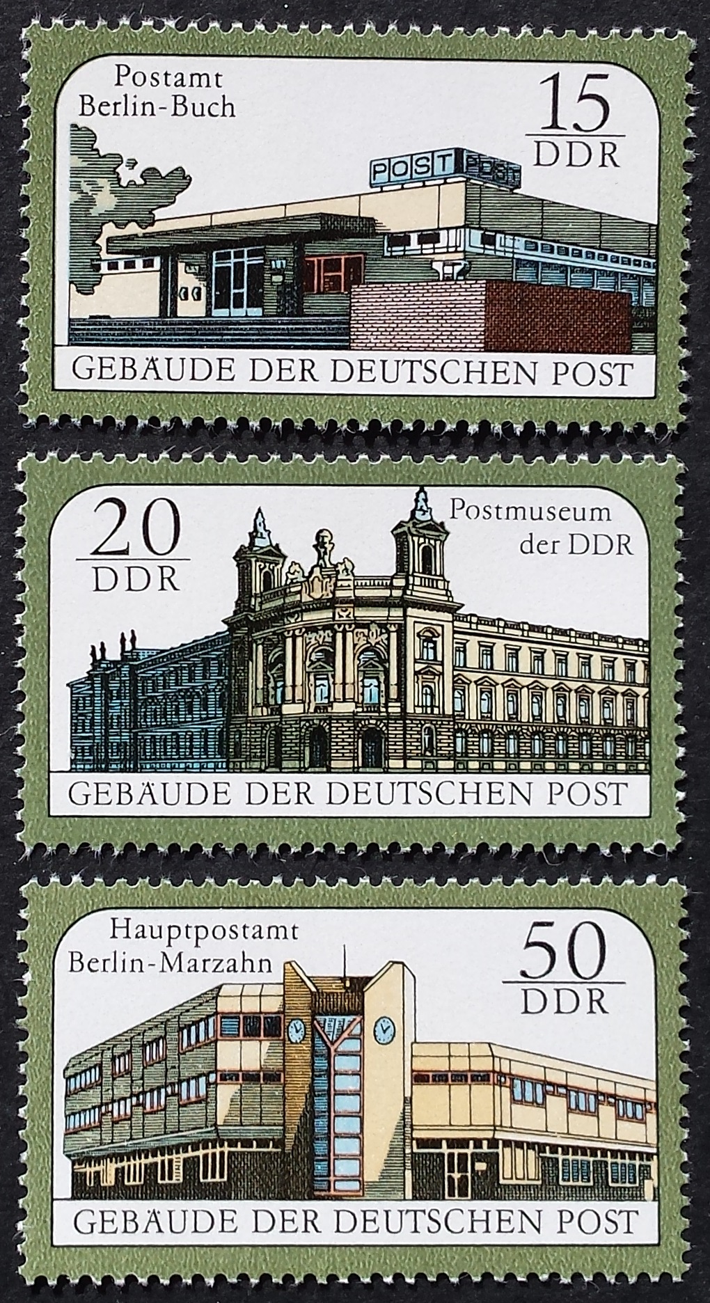 Vokietijos Demokratinė Respublika (VDR), pilna serija MiNr 3145-3147 MNH**