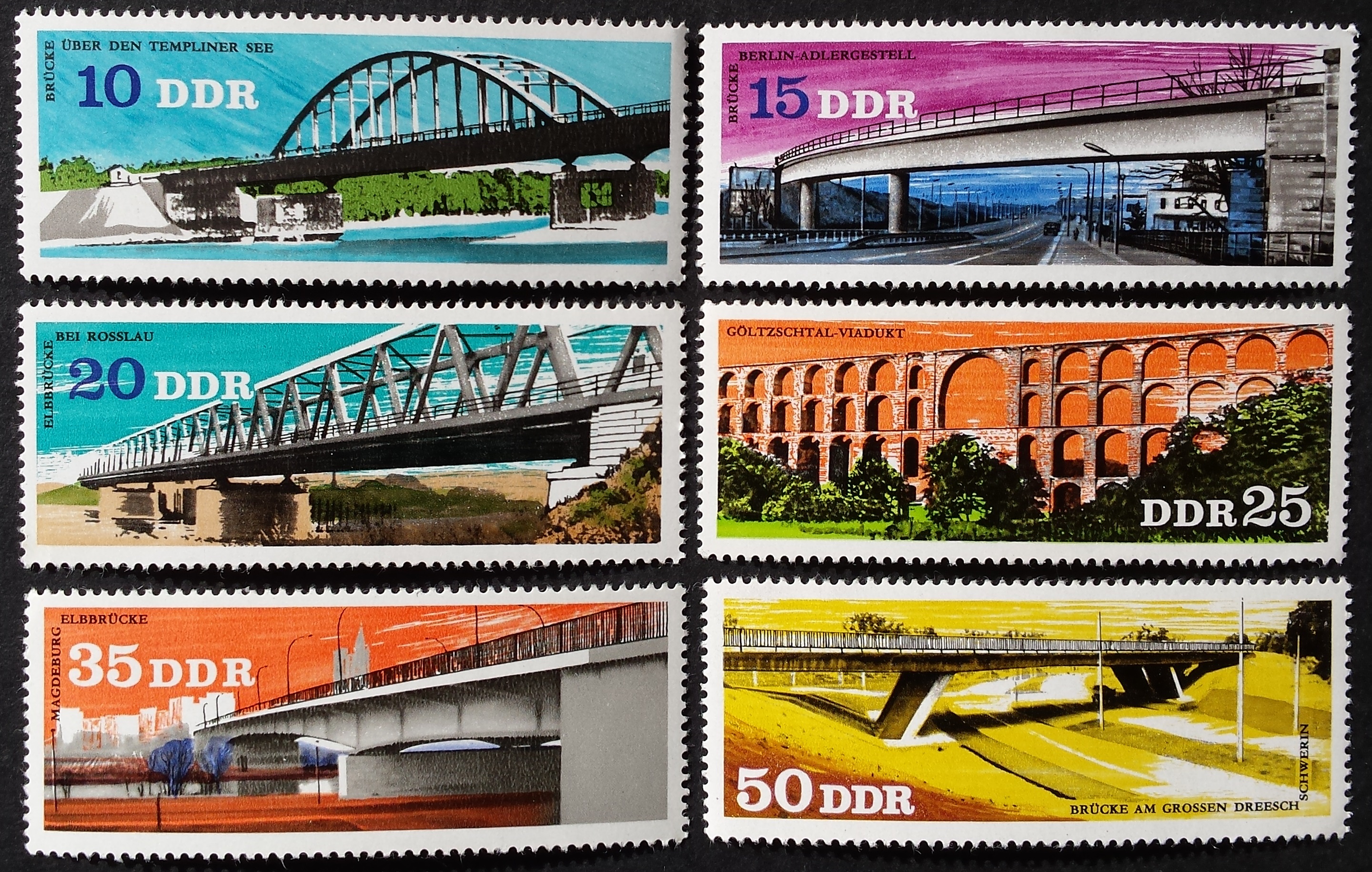 Vokietijos Demokratinė Respublika (VDR), pilna serija MiNr 2163-2168 MNH**