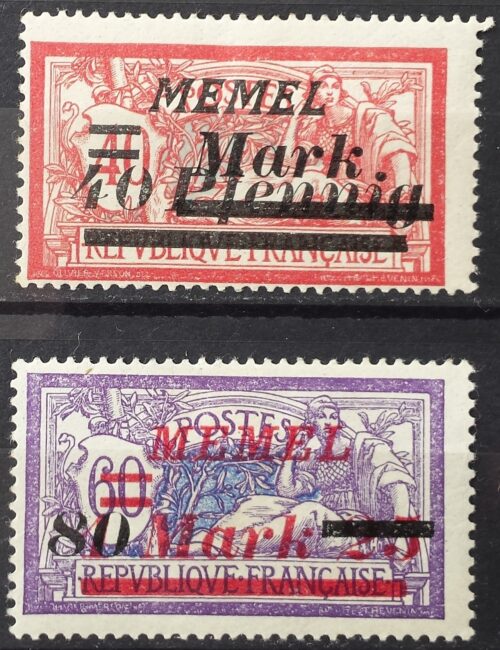 Klaipėda (Memel), pilna serija MiNr 119-120 MH*