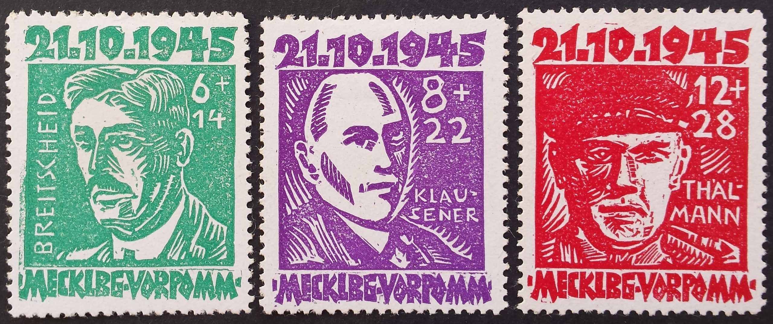 Pokario Vokietija, Sovietų zona, pilna serija MiNr 20-22 MH*