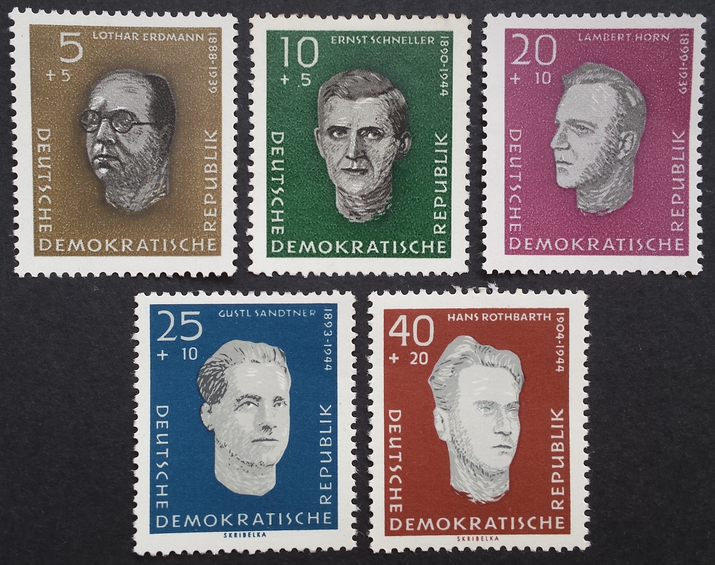 Vokietijos Demokratinė Respublika (VDR), pilna serija, MiNr 752-756 MNH**