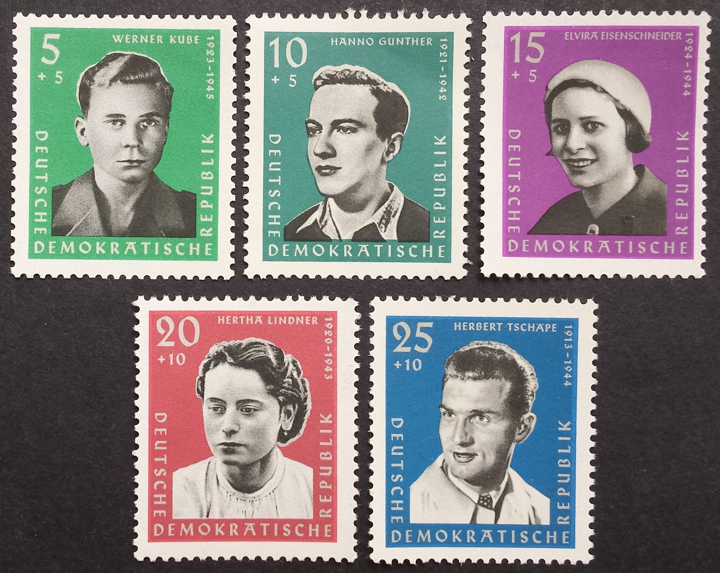 Vokietijos Demokratinė Respublika (VDR), pilna serija, MiNr 808-812 MNH**