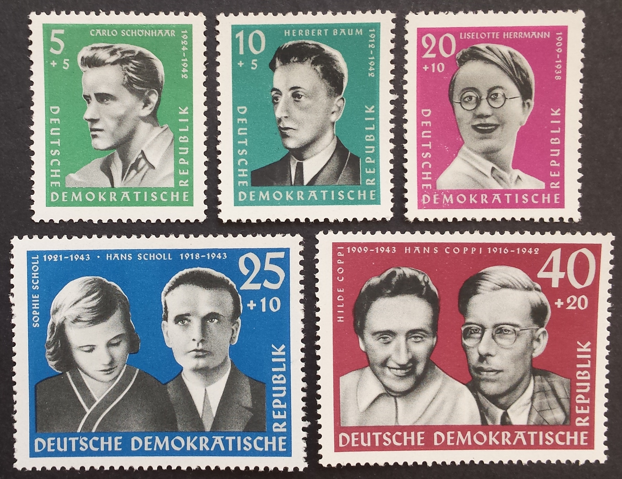 Vokietijos Demokratinė Respublika (VDR), pilna serija, MiNr 849-853 MNH**