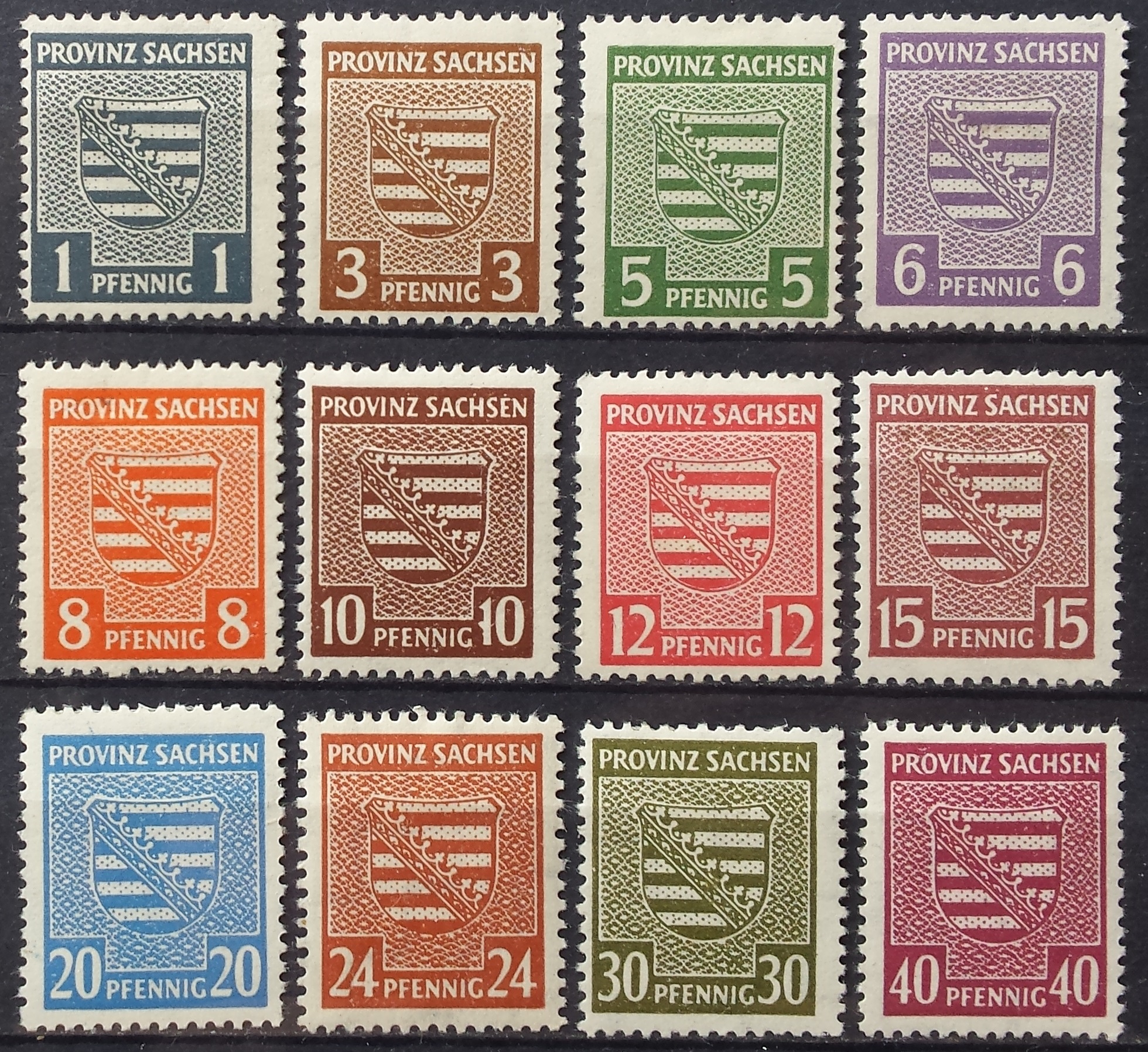 Pokario Vokietija, Sovietų zona, pilna serija MiNr 73-84 (Y) MLH*/MH*