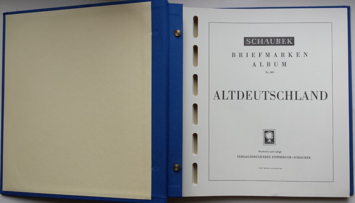 Albumas Senosios Vokietijos pašto ženklams SCHAUBEK