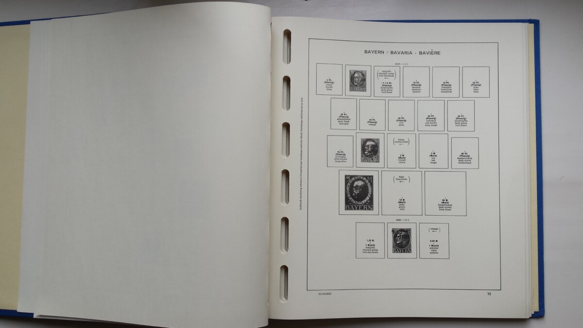 Albumas Senosios Vokietijos pašto ženklams SCHAUBEK